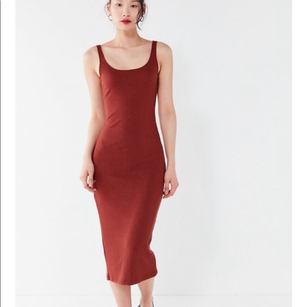 URBAN OUTFITTERS “Bella” Ribbed Knit Midi Dress Medium